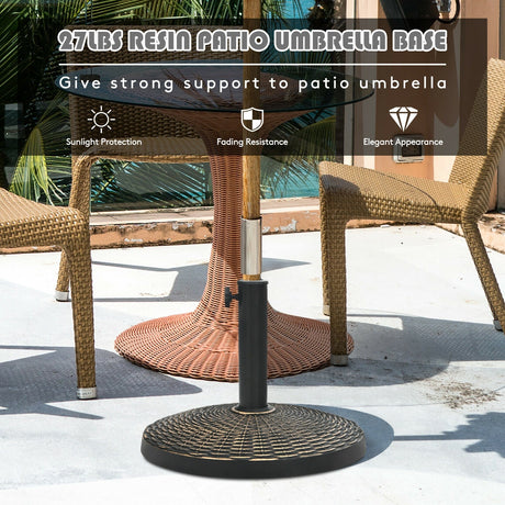 Soporte de base para sombrilla de patio de 27 lb