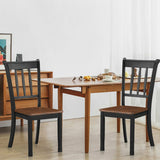 2 sillas de comedor de madera maciza Whitesburg con respaldo de huso