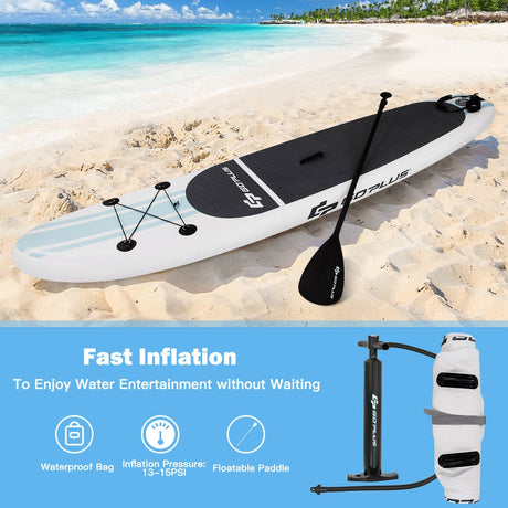 Tabla de Paddle Surf Hinchable de 10 pies con Bomba y Remo