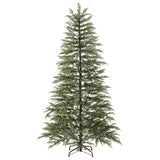 7.5 Feet Artificial Christmas Tree with Branch Tips and Colorful LED Lights