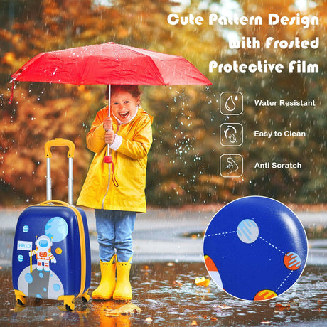 Juegos de equipaje de 2 piezas para niños con mochila y maleta para viajar