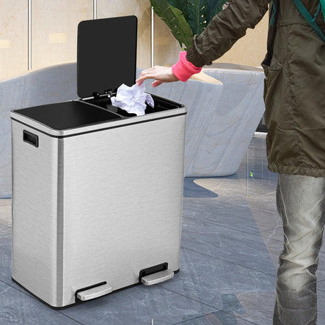 Cubo de basura doble de 60 litros