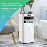 Acondicionador de aire portátil 3 en 1 de 8000 BTU con control remoto