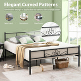 Estructura de cama de metal individual/matrimonial/Queen con cabecera y piecera