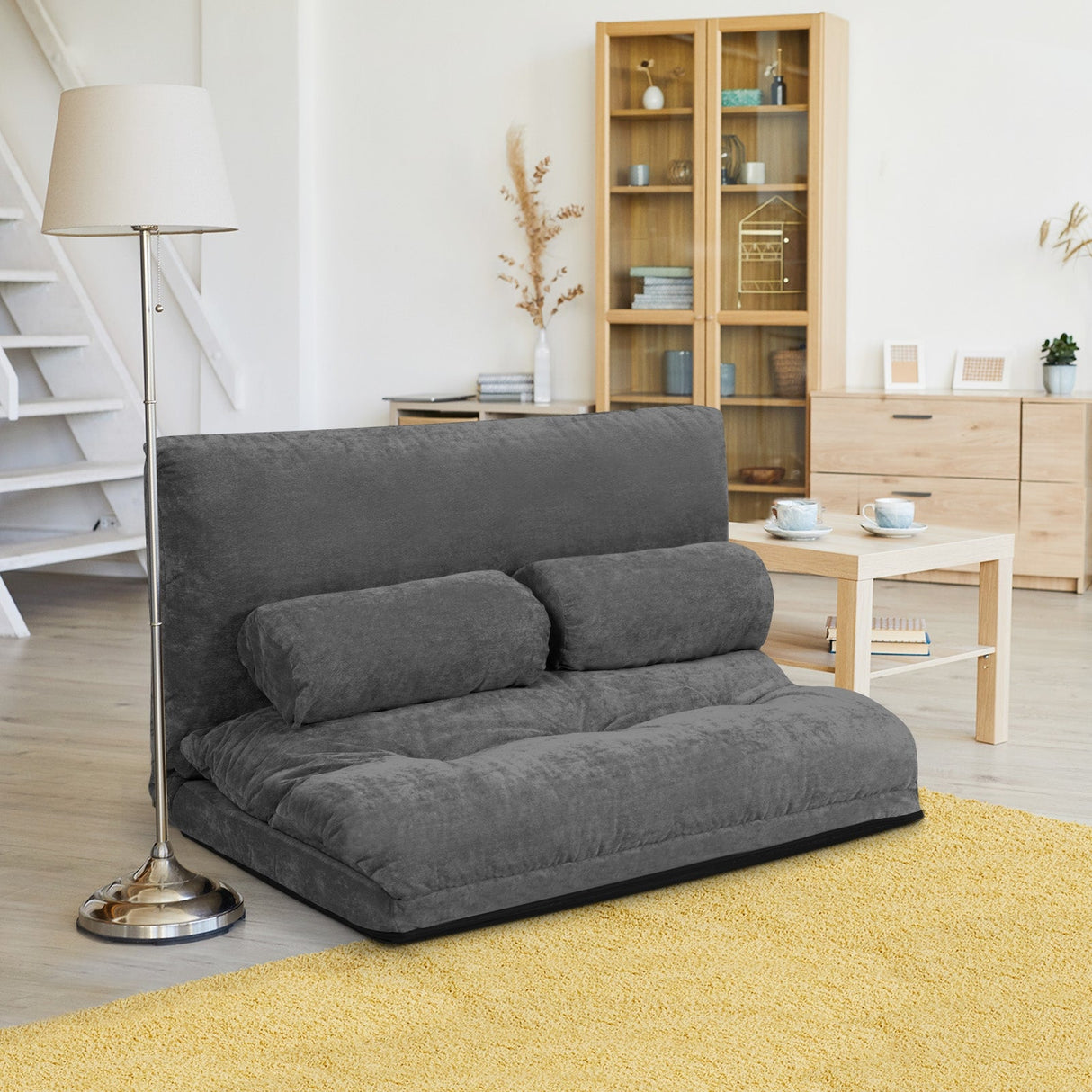 Sofá cama reclinable de 6 posiciones con 2 almohadas