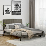 Base de cama tapizada Queen con cabecero capitoné