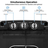 Mini lavadora semi-automática de doble tina de 8 libras con centrifugadora portátil