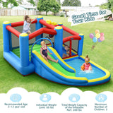 Castillo Hinchable Tobogán de Agua para Niños con Soplador de 480W
