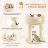 Árbol para gatos con plataformas de felpa y rascador