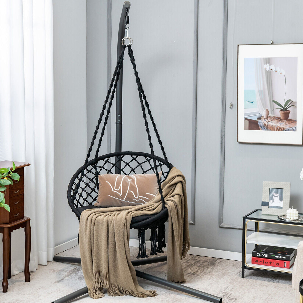 Silla Colgante Acolchada con Kit de Suspensión