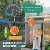 Trampolín recreativo de 8/10 pies con canasta de baloncesto