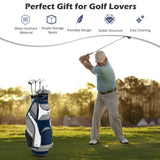 Bolsa de golf de 10.5 pulgadas con 14 divisiones y 7 bolsillos con cremallera