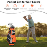 Bolsa de golf de 10.5 pulgadas con 14 divisiones y 7 bolsillos con cremallera