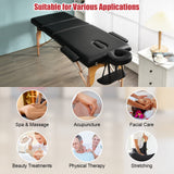 3 Fold Portable Adjustable Massage Table with Carry Case