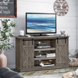 Mueble de TV con puertas corredizas tipo granero