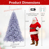 6/7.5 FT Pre-Lit Tinsel Christmas Tree Artificial Xmas Tree