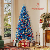 Árbol de Navidad artificial de 6/7/8/9 pies con 767 puntas de ramas nevadas