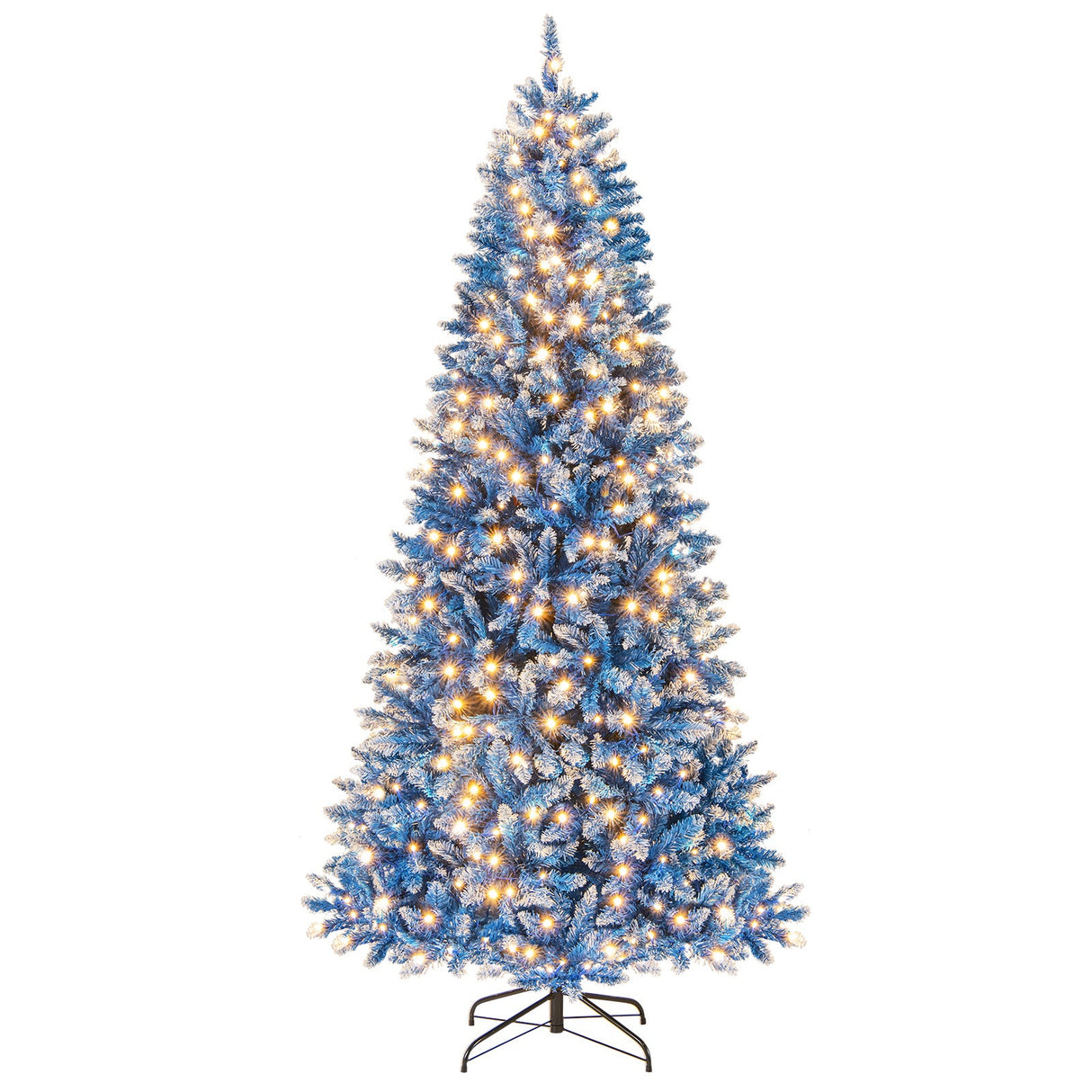 Árbol de Navidad artificial de 6/7/8/9 pies con 767 puntas de ramas nevadas
