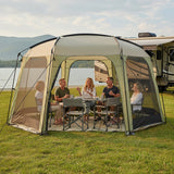 Carpa con dosel de malla para 6-8 personas con puerta con cremallera