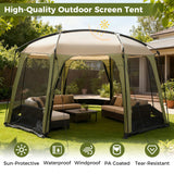 Carpa con dosel de malla para 6-8 personas con puerta con cremallera