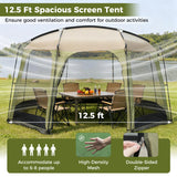 Carpa con dosel de malla para 6-8 personas con puerta con cremallera