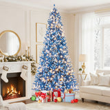 Árbol de Navidad artificial de 6/7/8/9 pies con 767 puntas de ramas nevadas