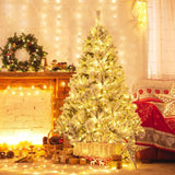 Árbol de Navidad Artificial de 6/7/8 Pies, Forma Rápida en 3 Minutos
