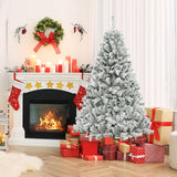 Árbol de Navidad Artificial de 6/7/8 Pies, Forma Rápida en 3 Minutos