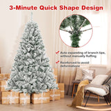 Árbol de Navidad Artificial de 6/7/8 Pies, Forma Rápida en 3 Minutos