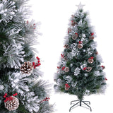 5 FT Flocked Christmas Tree with 8 Lighting Modes