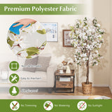 6 Feet Artificial Bougainvillea Tree with 910 White Flowers