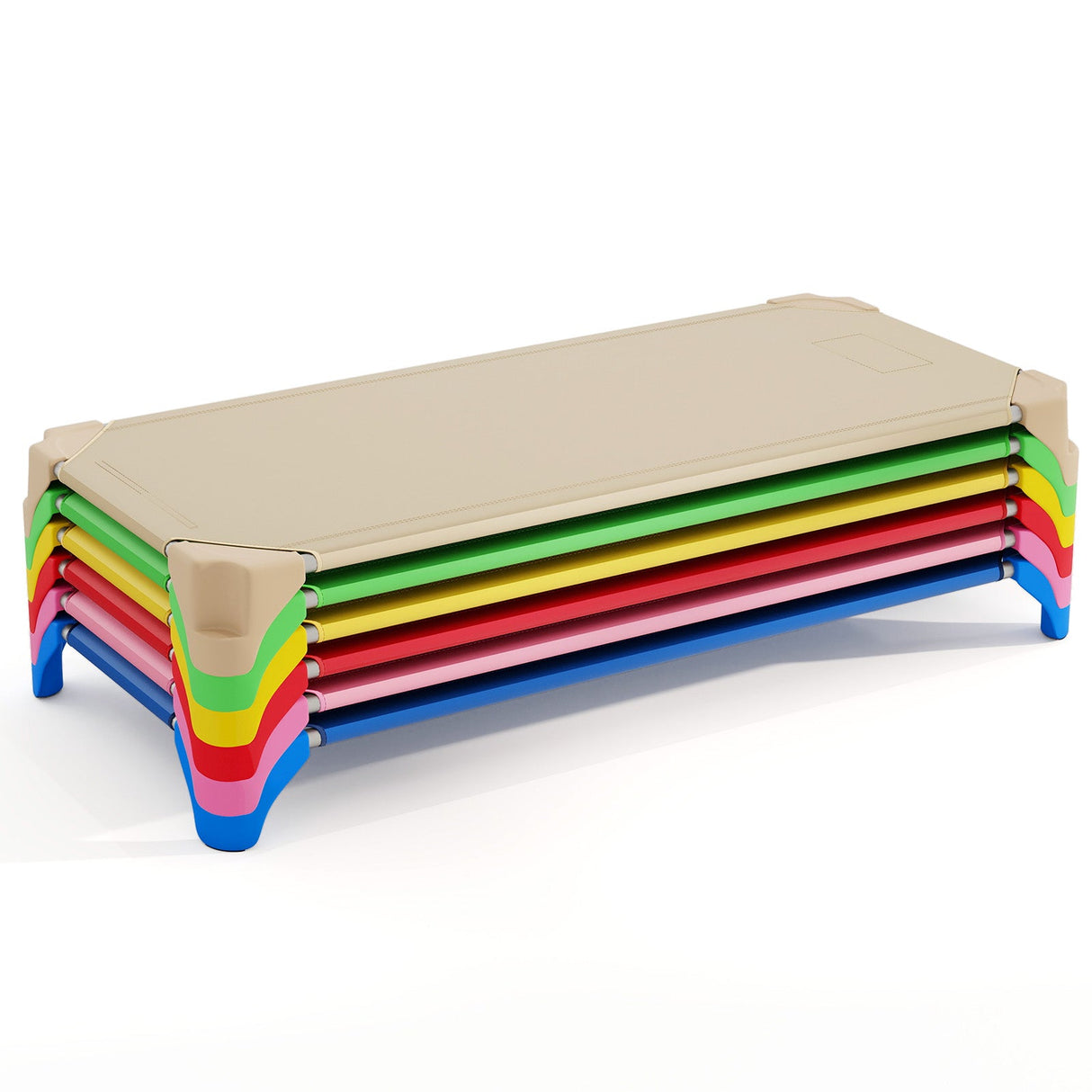 Cunas apilables portátiles de 6 unidades para guardería, cama para niños de 52 pulgadas