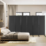 6 Panel 5.7 Feet Tall Rolling Room Divider on Wheels
