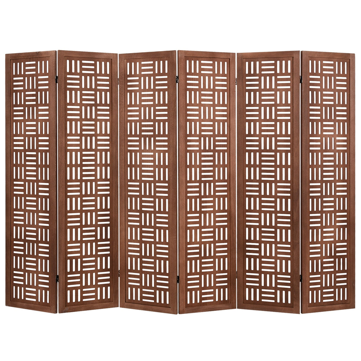 4-Panel Solid Wood Room Divider Folding Partition Stand