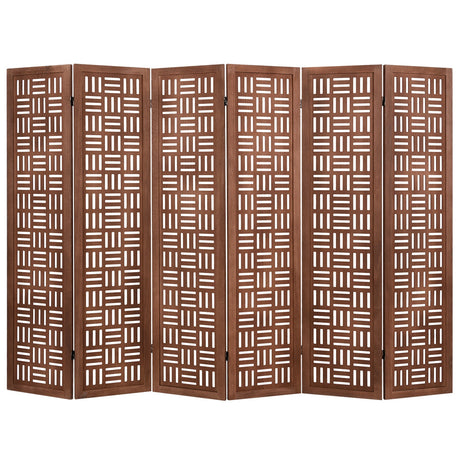 Biombo de madera maciza de 4 paneles con separador de ambientes plegable