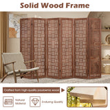 4-Panel Solid Wood Room Divider Folding Partition Stand