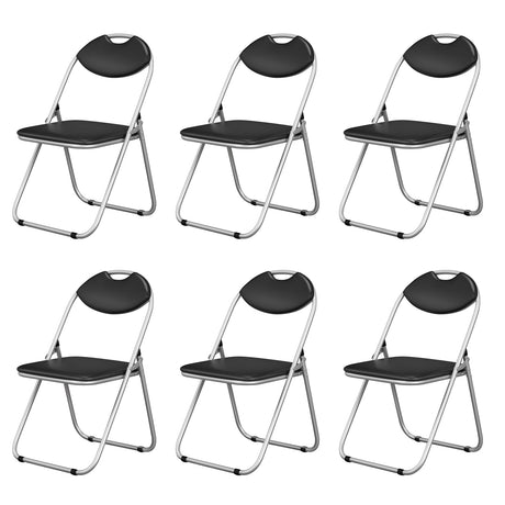 Juego de 2/4/6 Sillas de Comedor Plegables Portátiles con Asas de Transporte