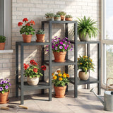 Estanterías modulares de plástico de 6 niveles para salón y cocina