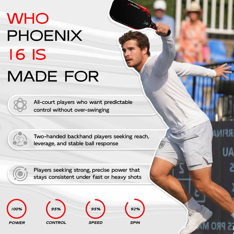 Pala de Pickleball Phoenix - 16 MM