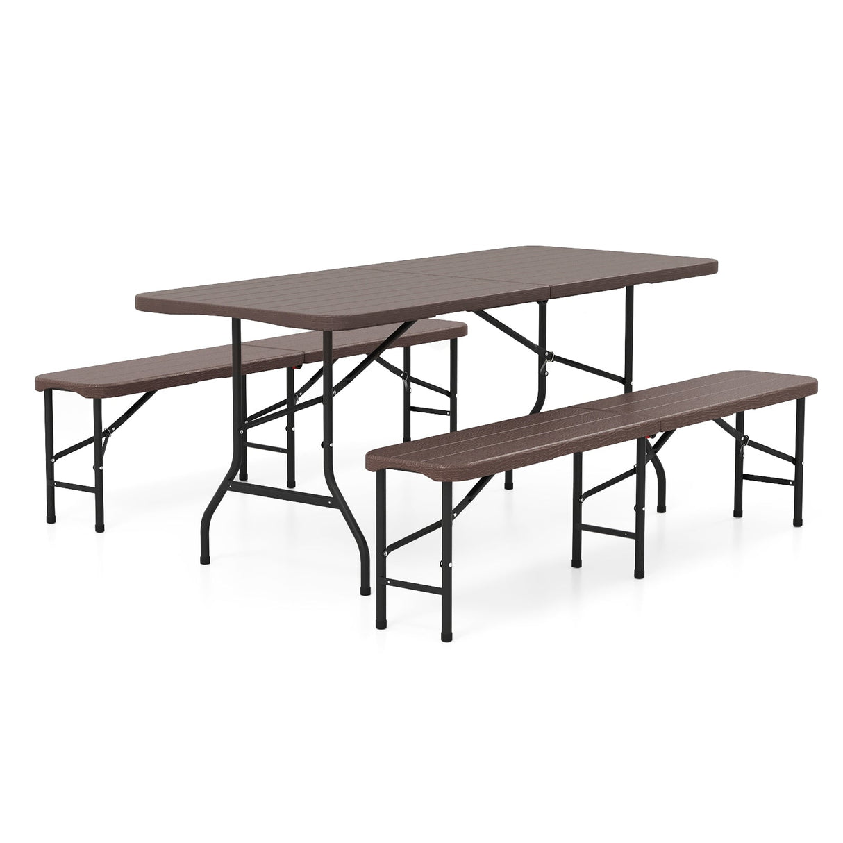 Banco Plegable de HDPE de 6 Pies con Capacidad de 1320 LBS y Bloqueo de Asa