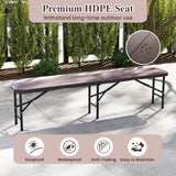 Banco Plegable de HDPE de 6 Pies con Capacidad de 1320 LBS y Bloqueo de Asa