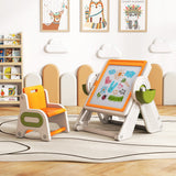 Mesa y silla infantil multiactividad 6 en 1 con caballete de arte plegable