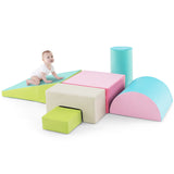 6 piezas de bloques de espuma para escalar, juego de actividades de gateo y escalada para interiores con rectángulos