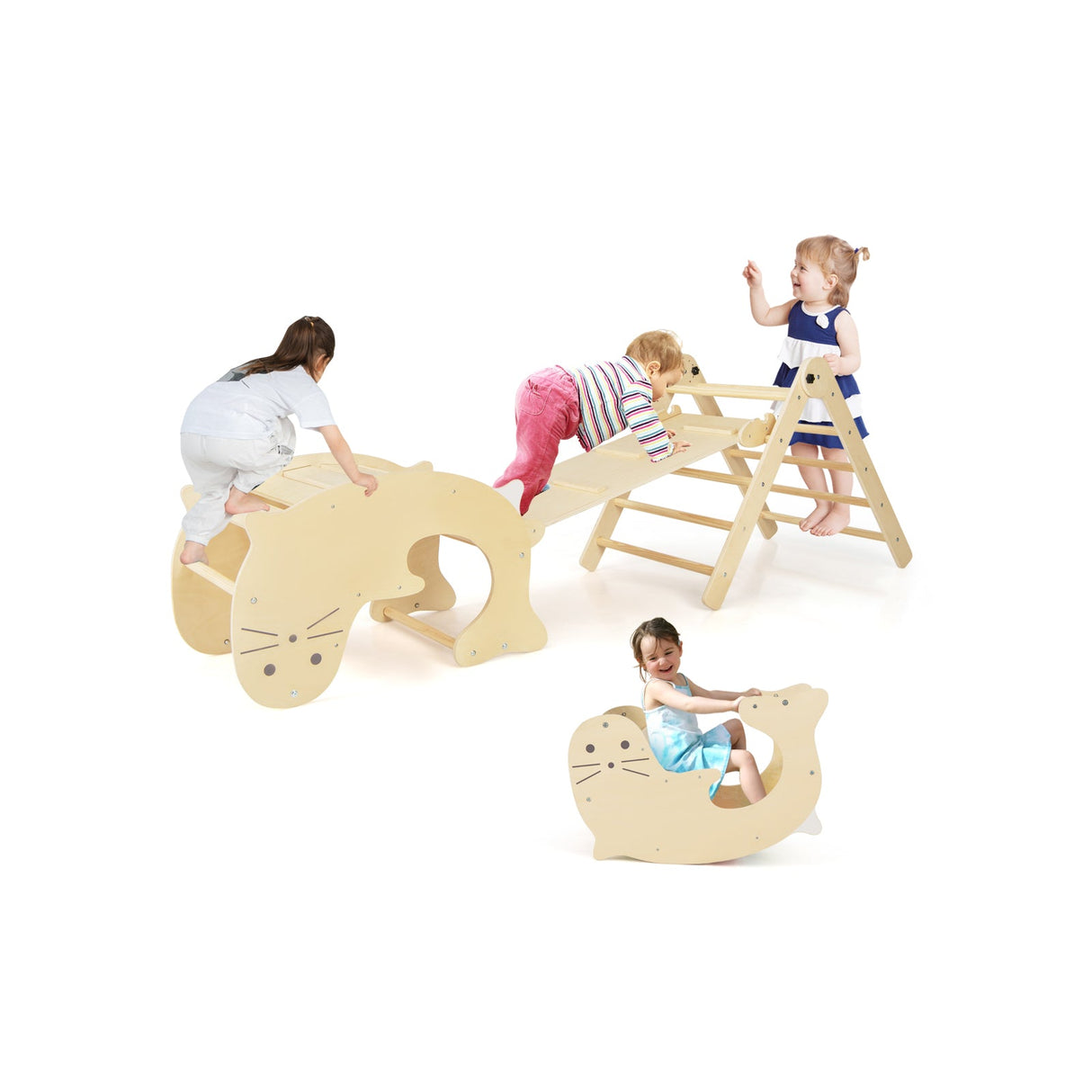 Juguetes de escalada para niños pequeños 7 en 1 con rampa reversible