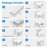 Kit de cubierta decorativa delgada de PVC mini de 4 pulgadas de ancho