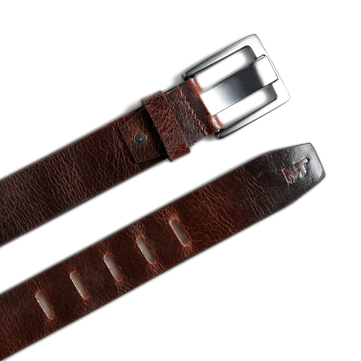 Cinturón Timberline de piel marrón oscuro