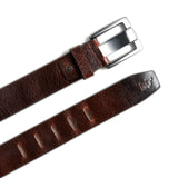Cinturón Timberline de piel marrón oscuro