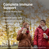 Orzax Immune Support Dietary Supplement Syrup - Sambucus Nigra, Vitamin C, Zinc for Kids & Adults
