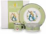 Golden Rabbit Enamelware 3-piece Child Dinner Sets