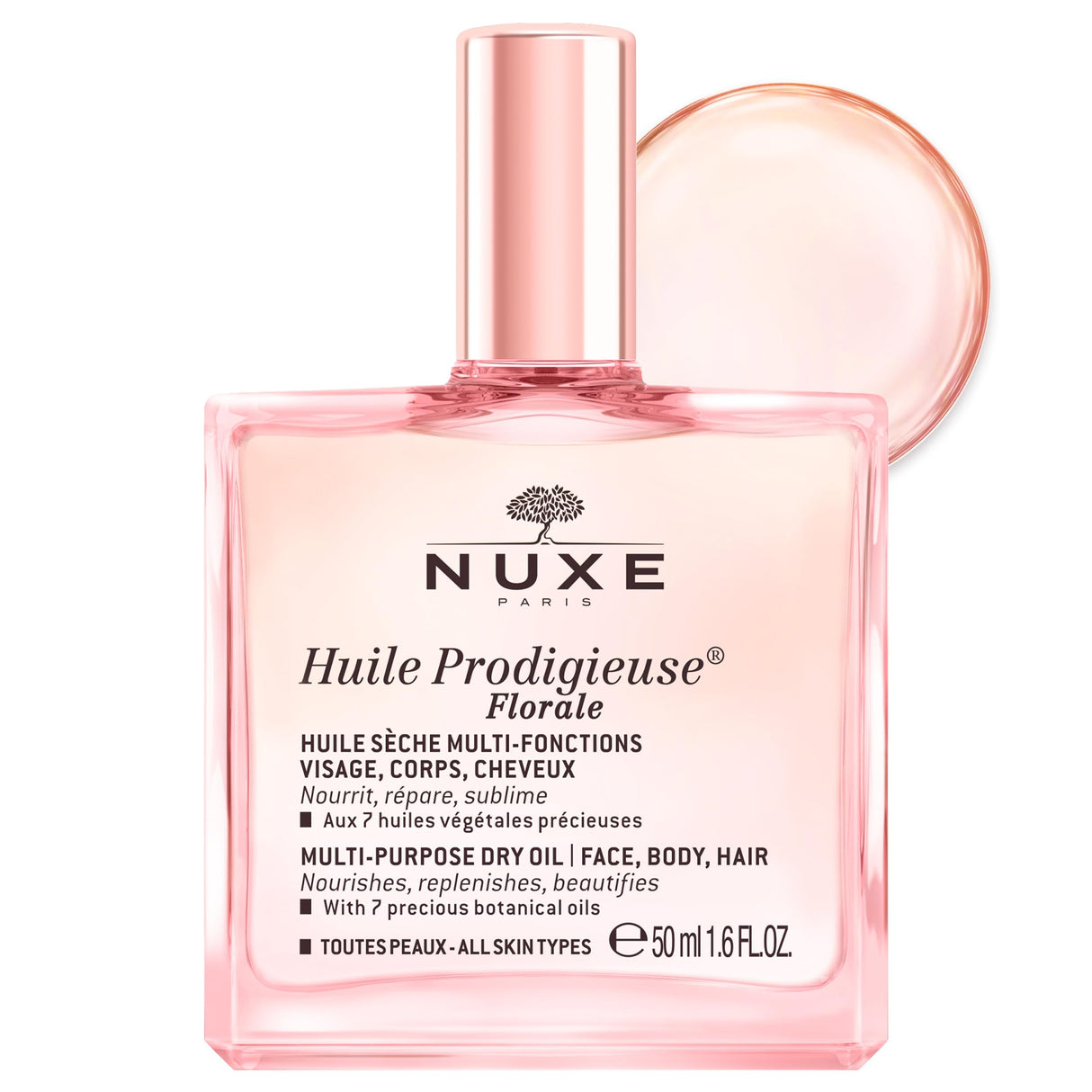 Nuxe Huile Prodigieuse Florale Multi-purpose Moisturizing Dry Oil for Face, Body & Hair - 50ml